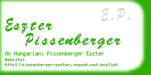 eszter pissenberger business card